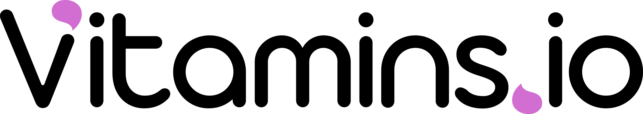 vitamins.io logo with black and purple colors